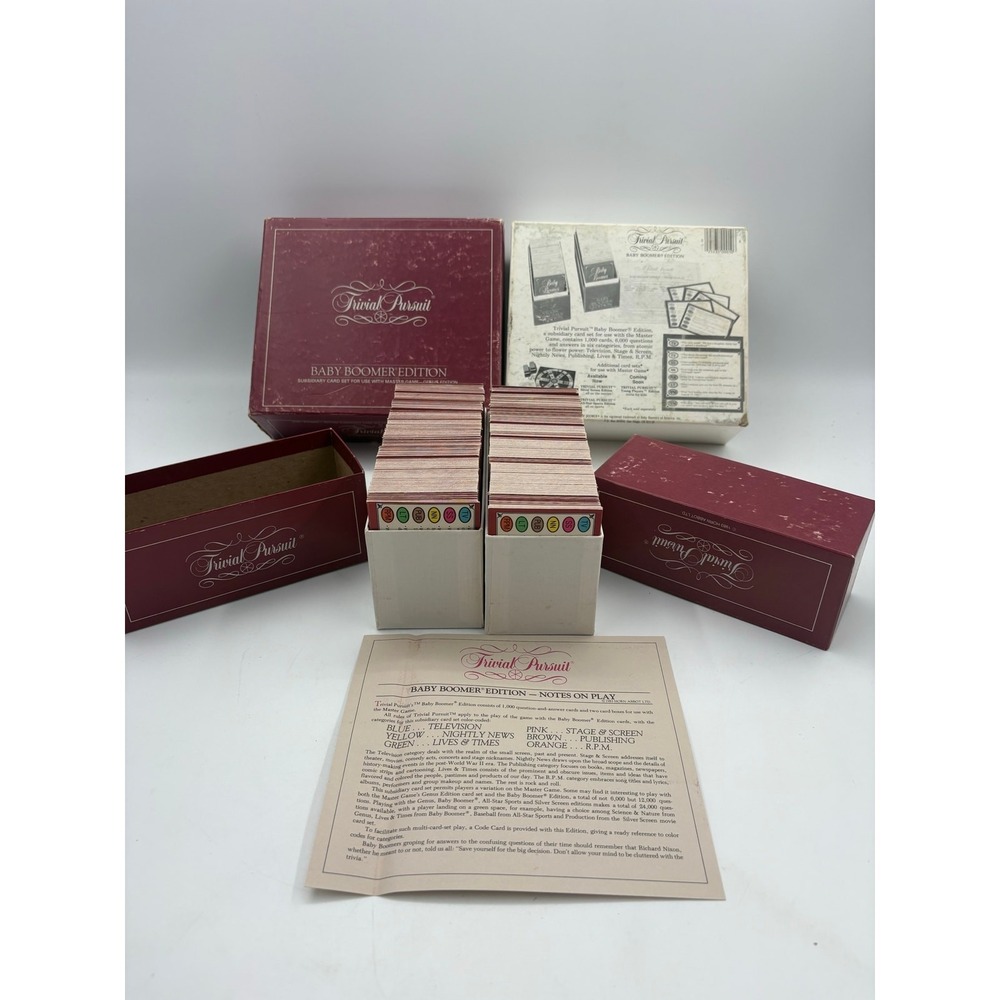 Trivial Pursuit Baby Boomer Edition Subsidiary Card Set